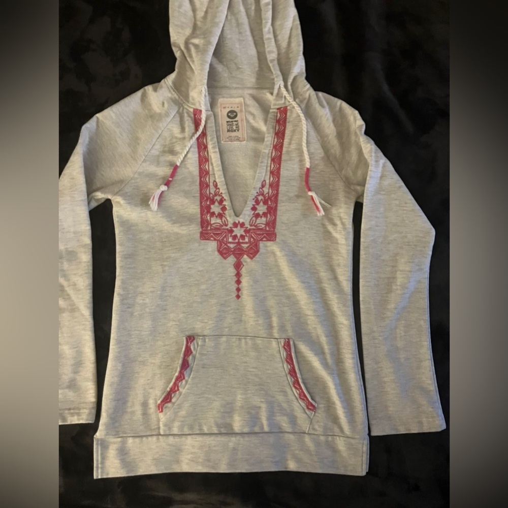 ROXY pullover hoodie sweater long sleeve top-xs